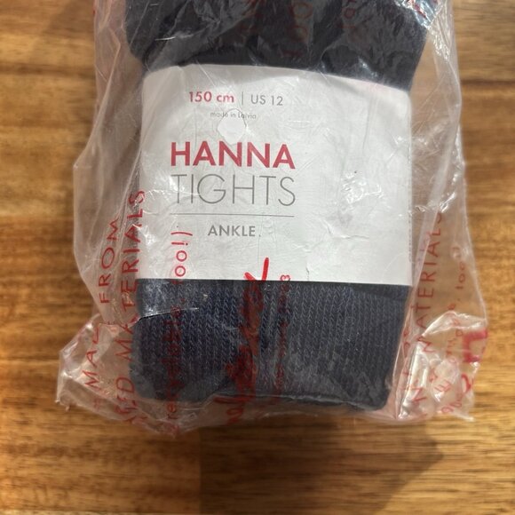 Hanna Andersson Girls Ankle Tights Blue Size 12 School Holiday Preppy Winter NEW - Picture 6 of 7